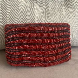 Vintage Delill Red Beaded Purse/Clutch